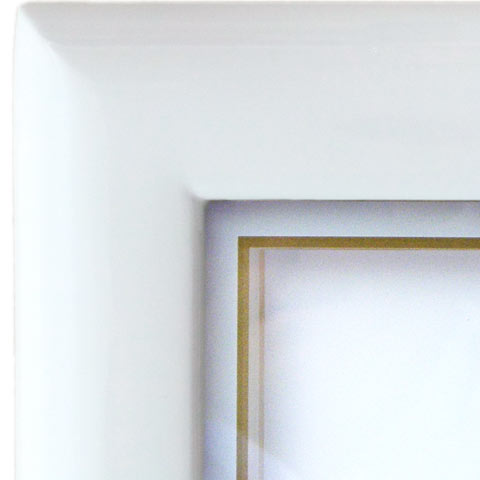 『しあわせの時計』基本サイズ・カラー木枠（ピュアパールホワイト）・枠の特徴