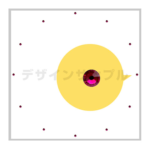 輝きプラス・数字パターンB（スワロフスキーの装飾）